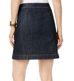 Michael Michael Kors Denim Button Down Mini Skirt Blue 12