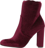 Edit Burgundy Velvet Boot