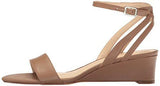 Nine West Lewer Leather Wedge Sandal Natural 105 M Us