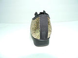 Joan Boyce Gold &Black Metallic Sparkle Lace Up 1 Wedge Shoes Size 85 Wide