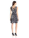 V Neck Jacquard With X Back, Navy/White, 6