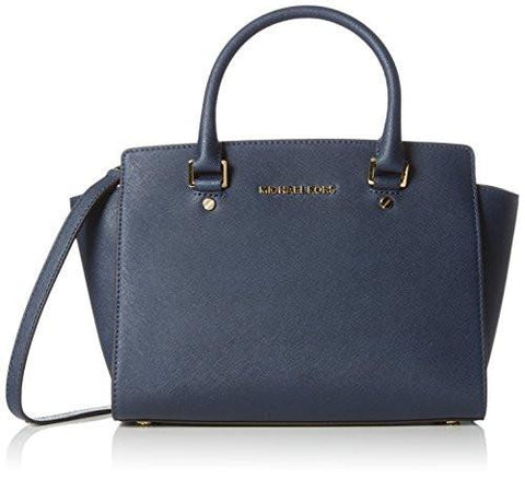 Michael Michael Kors Selma Medium Top Zip Satchel Navy One Size