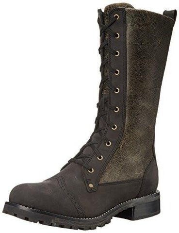 Santa Fe Riding Boot, Black Crackle Leather, 85 M Us