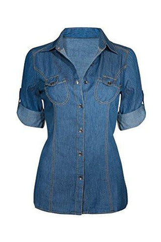 Plus Size Denim Top