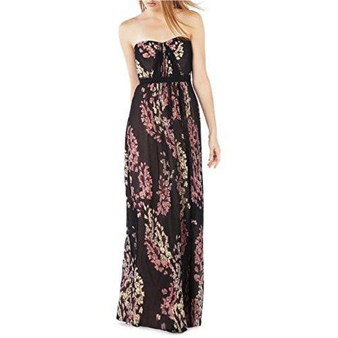 Eneration Sheer Floral Print Formal Dress Black 8