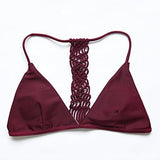 Mooskini Handknit Rope Bikini Maroon Color Padded Swimsuit Bikini Set Mus Size 46 B922
