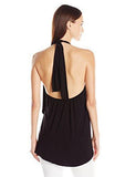 Ella Moss Bella Cross Front Halter, Black, Xs