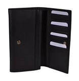 Leather Continental Flap Wallet 346058 1000 Black