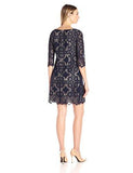 Eliza J Lace Shift Dress, Navy, 4