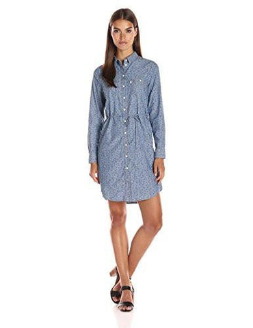 Workwear Dress, Artemisia Chambray Dark 100% Cotton, XLarge