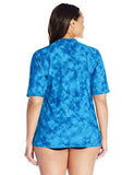 Kanu Surf Plussize Sydney Plus Size Upf 50 Sun Protective Rashguards Blue 3X