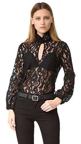 Lace Top, Black, 4