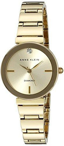 Diamondaccented Goldtone Bracelet Watch