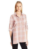Tunic Button Front Shirt Rose Smoke Multi Small