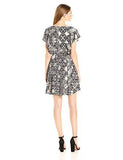 Kimono Sleeve Dress Black Combo M