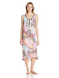 Long Midi Gown, Pink Paisley, M