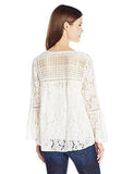 MultiLace Bell Sleeve Top, Cream, S