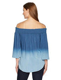 Ombre OffTheShoulder Top, Blue, M