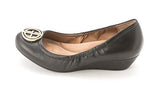 Skoutt Closed Toe Leather Wedge Pumps Black Size 10