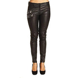Studded Leather Pant With Zip, It 44, Black