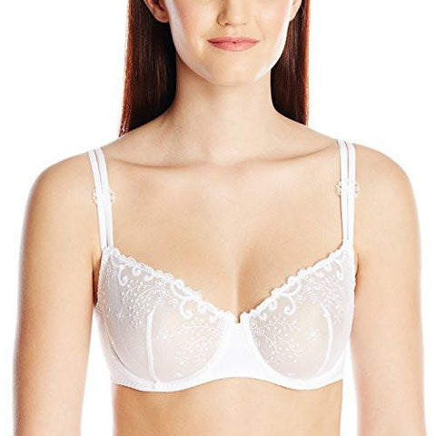 Delice Demi Cup Bra, White, 32D