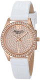 Kenneth Cole New York Kc2844 Classic Rose Gold Case Stone Dial Bezel White Strap Watch