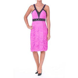 S Ruched Embellished Cocktail Dress Pink 6