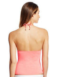 Optic Fiber Solid Break Water Tankini, Coral Glow, Medium