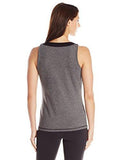 Seamed Trainer Tank With Shelf Bra, Dark Heather Grey, Large