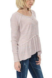 Free People Henley Thermal Long Sleeve Top