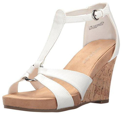 Plush Ahead Wedge Sandal White 8 M Us