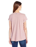 Calvin Klein Jeans Short Sleeve Shimmer Tie Knot Tshirt Evening Rose Medium