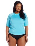 Kanu Surf Plussize Breeze Rash Guard Aqua 2X