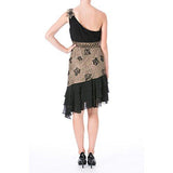 S Embellished Prom Cocktail Dress Black 6