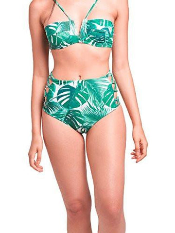 Sunny High Rise Swim Bottom Palm Tropical L Swimwear Bikini Palm Tropical