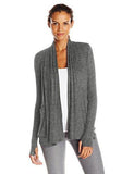 Karen Kane Ribbed Cardi, Charcoal, XLarge