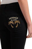 Jeans Black Straight Legs Embellished Jeans Us 5 It 27;