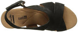Annadel Fareda Wedge Sandal Black Nubuck 8 M Us