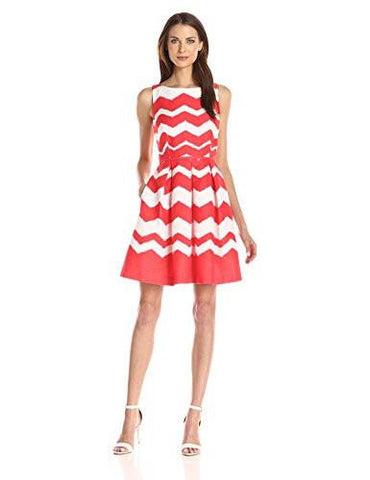 Zig Zag Cotton Jacquard, Blaze/White, 2