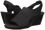 Coffee Cake Wedge Sandal Black Fabric 8 M Us