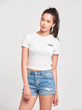 Overturn Cropped Pocket Tee White L Tops Tees White