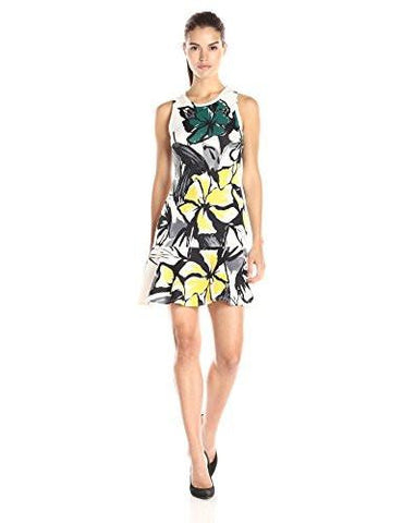 Floral Scuba Flirt Dress, Print, Large