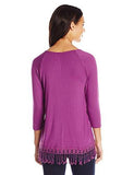 Rock 47 Three Quarter Sleeve Tunic, Purple, Medium