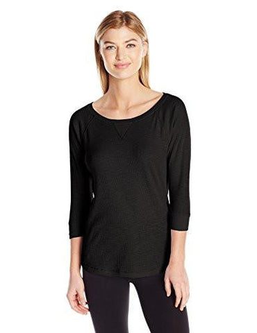 Performance Tic Tac Toe 34 Sleeve Raglan Shirttail Pullover Black M