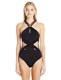 Marrakesh Solid High Neck One Piece Black 10
