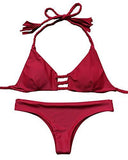 Mooskini Fashion Sexy Brazilian Push Up Bikini Set Twopieces Swimsuit Bathing Suit M Red