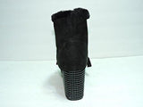 Joan Boyce 443873 Florita Black Faux Fur Jewel 3 Heel Ankle Lace Up Boots Size Us 85 W Wide