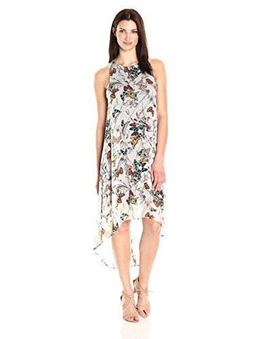 Karen Kane Butterfly HiLo Hem Dress, Print, S