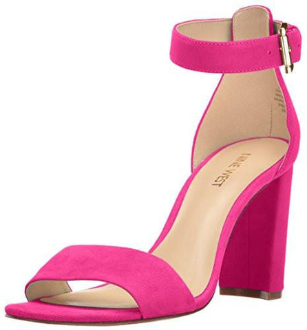 Nine West Nora Suede Dress Sandal Pink 6 M Us