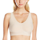 Full Coverage Wire Free Seamless Bra, Sun Beige, Large
